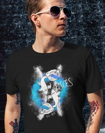 Pánské tričko se znamením zvěrokruhu Ryby