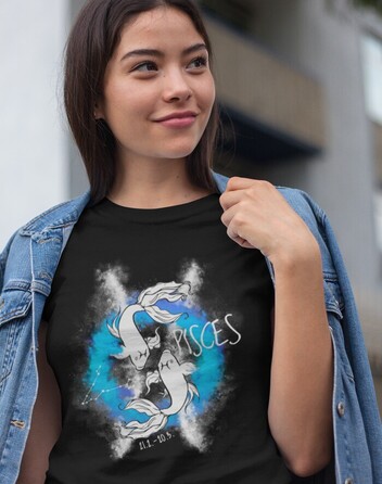 Dámské tričko se znamením zvěrokruhu Ryby