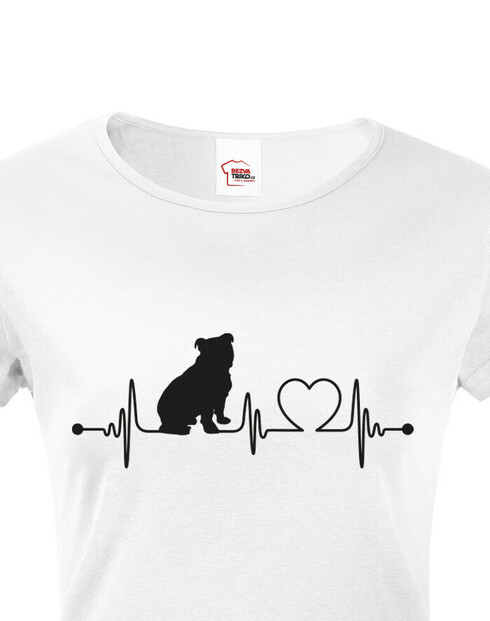 Dámské tričko Anglický buldok tep