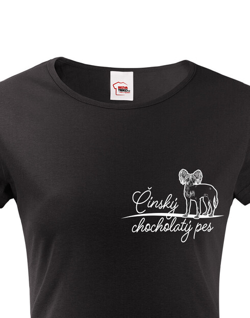 Dámské tričko Čínsky chocholatý pes