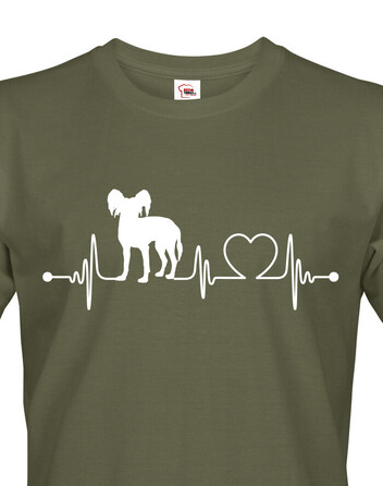 Pánské tričko Čínsky chocholatý pes tep