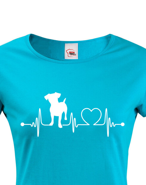 Dámské tričko Jack Russell teriér tep