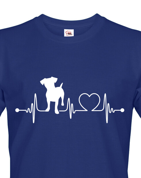 Pánské tričko Jack Russell teriér tep