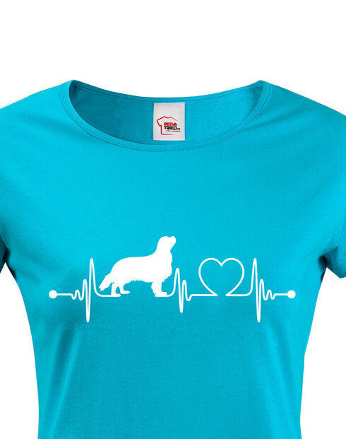 Dámské tričko Kavalír King Charles španěl tep