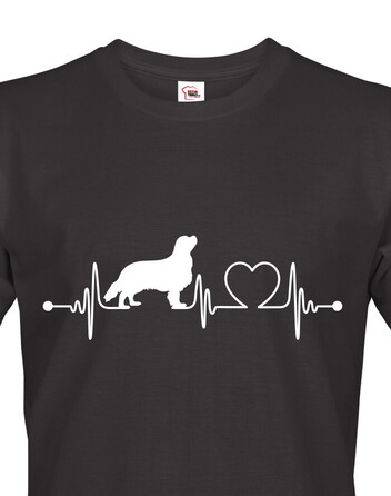 Pánské tričko Kavalír King Charles španěl tep