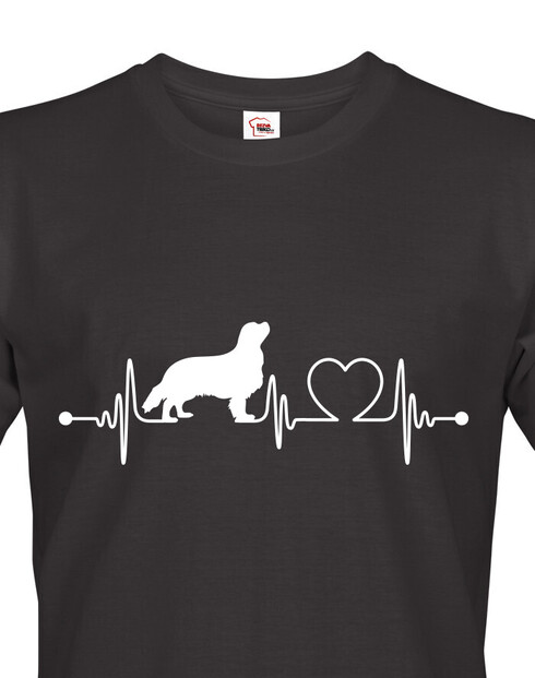 Pánské tričko Kavalír King Charles španěl tep