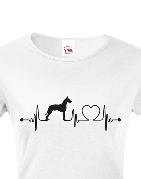 Dámské tričko Německá doga tep