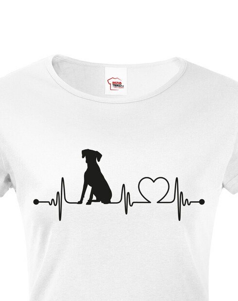 Dámské tričko Rhodéský ridgeback tep