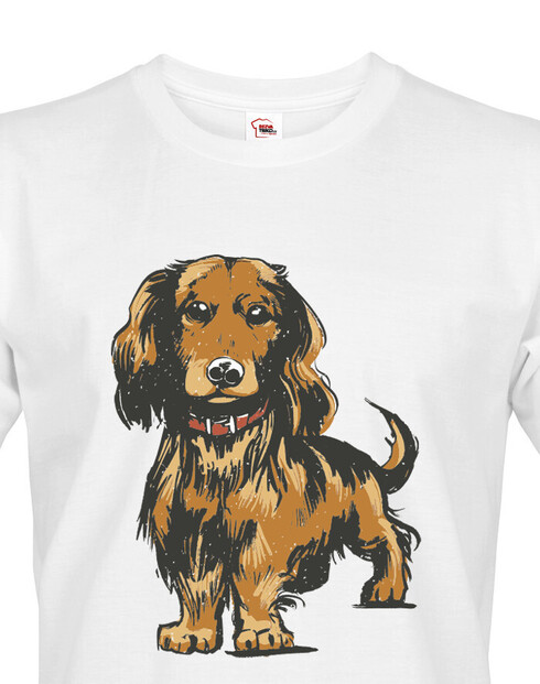 Pánské tričko Kreslený jezevčík