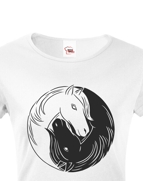 Dámské tričko Jin jang koně