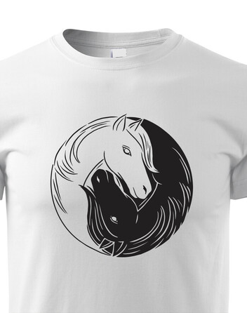 Dětské tričko Jin jang koně