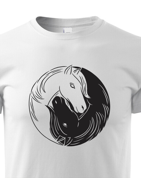 Dětské tričko Jin jang koně