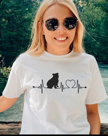 Dámské tričko Anglický buldok tep