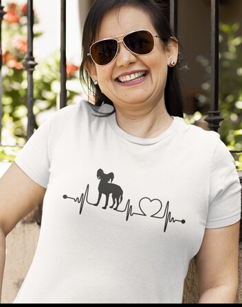 Dámské tričko Čínsky chocholatý pes tep