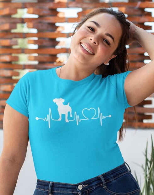 Dámské tričko Jack Russell teriér tep