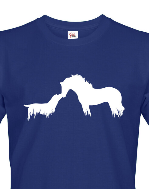 Pánské tričko kůň a pes
