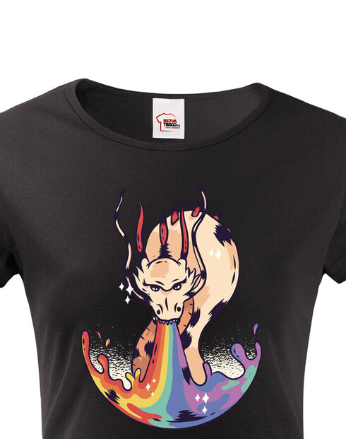 Dámské tričko Duha a drak