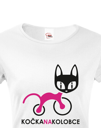Dámské tričko Kočka na kolobce