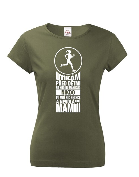 Dámské tričko Utíkám před dětmi