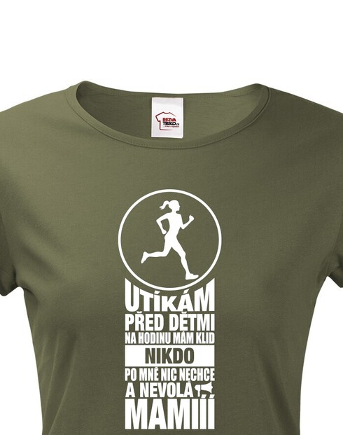 Dámské tričko Utíkám před dětmi