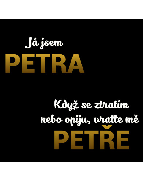 Trička pro páry Když se ztratím, vraťte mě "VAŠE JMÉNO"