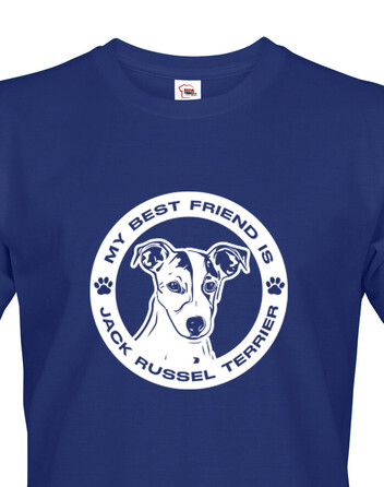 Pánské tričko Jack Russel teriér kulatý motiv