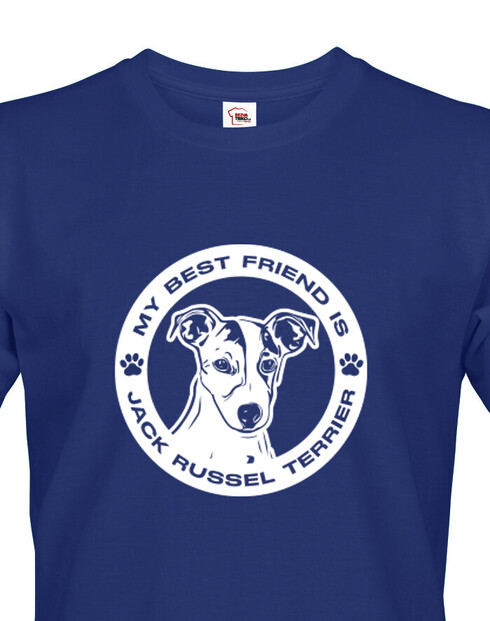 Pánské tričko Jack Russel teriér kulatý motiv