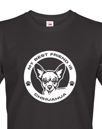 Pánské tričko Čivava kulatý motiv