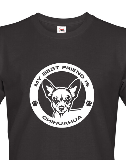 Pánské tričko Čivava kulatý motiv