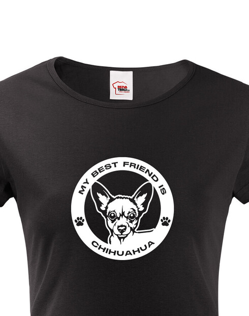 Dámské tričko Čivava kulatý motiv