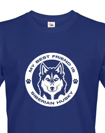 Pánské tričko Husky kulatý motiv