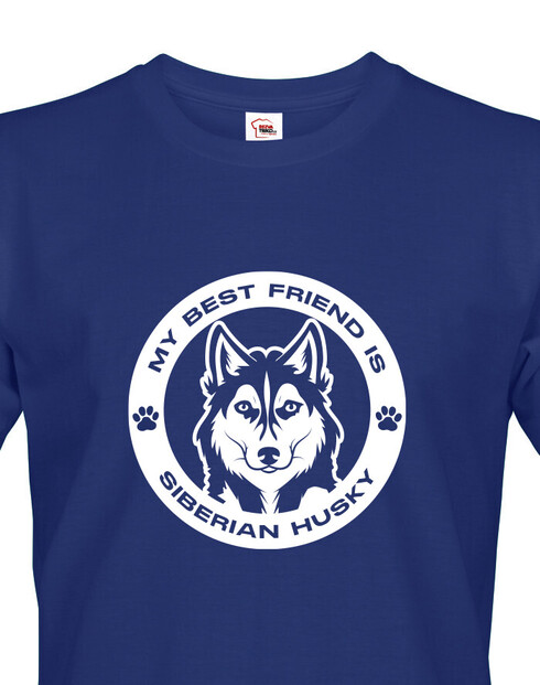 Pánské tričko Husky kulatý motiv
