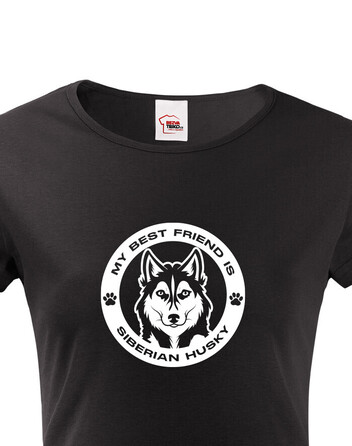 Dámské tričko Husky kulatý motiv