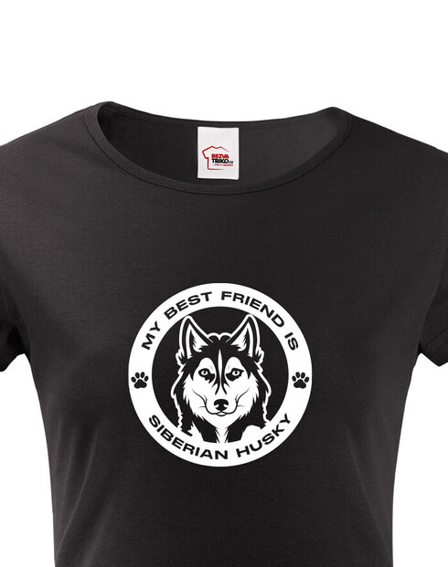 Dámské tričko Husky kulatý motiv