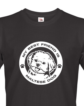 Pánské tričko Maltézák kulatý motiv