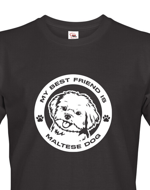 Pánské tričko Maltézák kulatý motiv