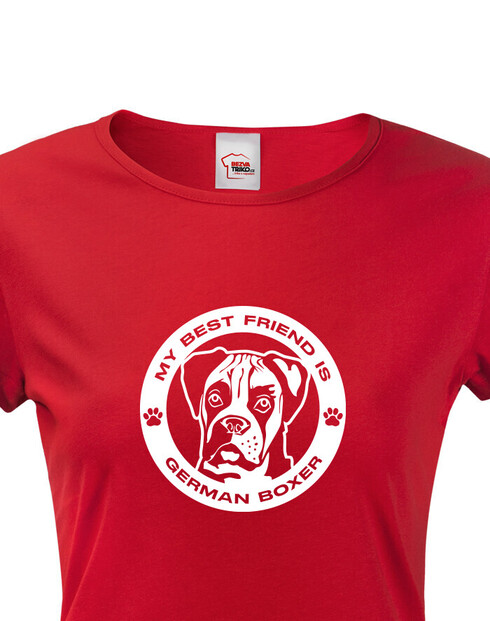 Dámské tričko Boxer kulatý motiv