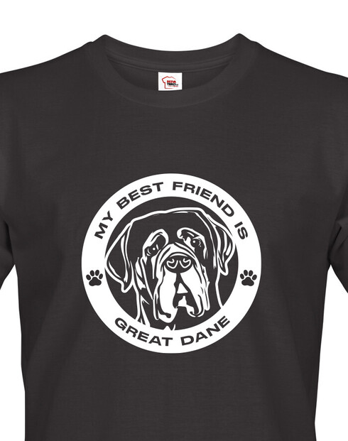 Pánské tričko Německá doga kulatý motiv