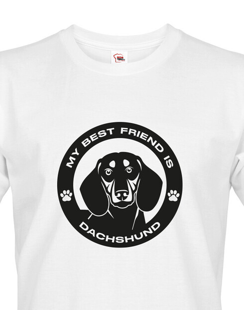 Pánské tričko Jezevčík kulatý motiv