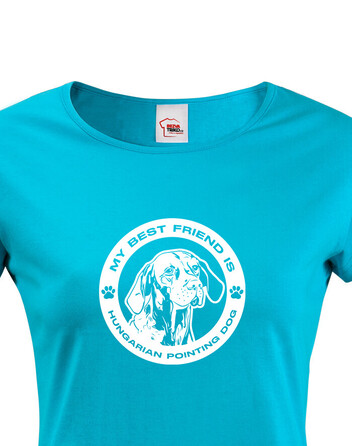 Dámské tričko Maďarský ohař kulatý motiv