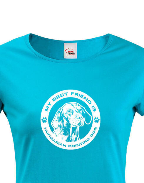 Dámské tričko Maďarský ohař kulatý motiv