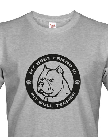 Pánské tričko Pitbull kulatý motiv