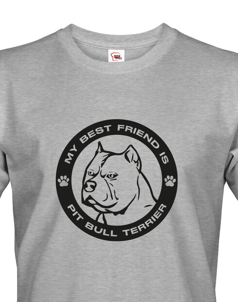 Pánské tričko Pitbull kulatý motiv