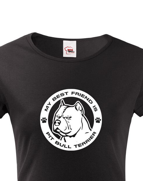 Dámské tričko Pitbull kulatý motiv