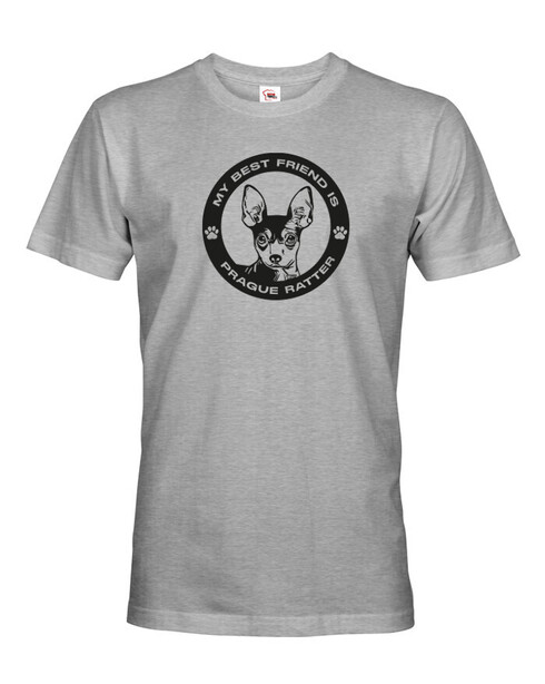 Pánské tričko Pražský krysářik kulatý motiv