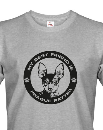 Pánské tričko Pražský krysářik kulatý motiv