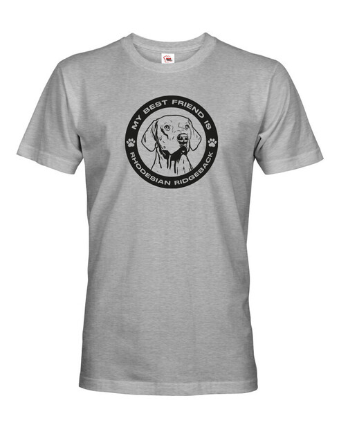 Pánské tričko Rhodéský ridgeback kulatý motiv