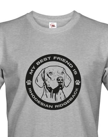 Pánské tričko Rhodéský ridgeback kulatý motiv
