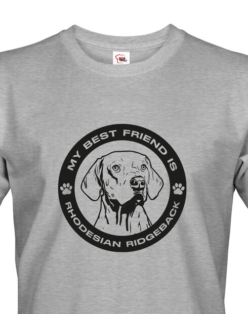 Pánské tričko Rhodéský ridgeback kulatý motiv