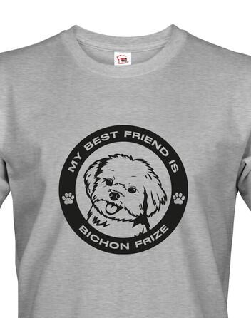 Pánské tričko Bišonek kulatý motiv